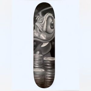 Scrooge Black and Gray Artistic Skateboard Deck Or Wall Decal